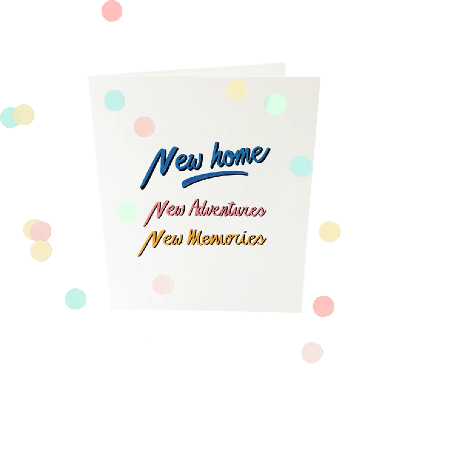 The Gift Label Confetti card - New home