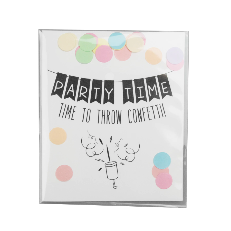 The Gift Label Confetti card - Party time