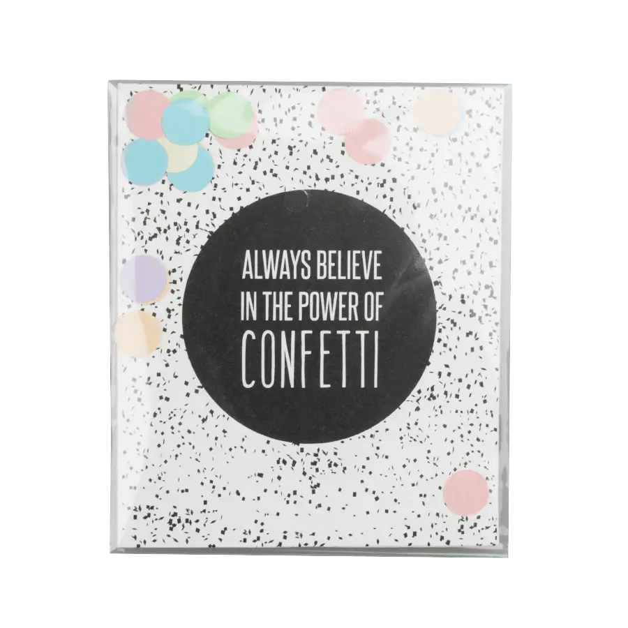 The Gift Label Confetti card - Power of confetti