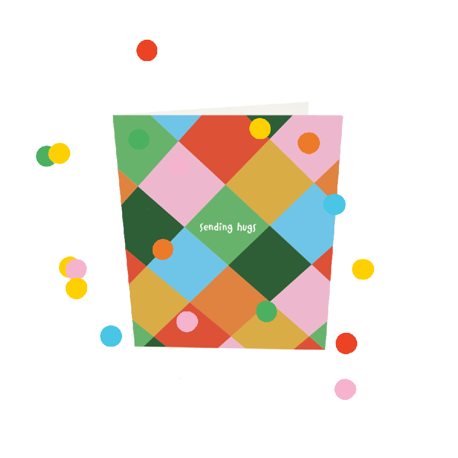 The Gift Label Confetti Cards - Sending Hugs V3