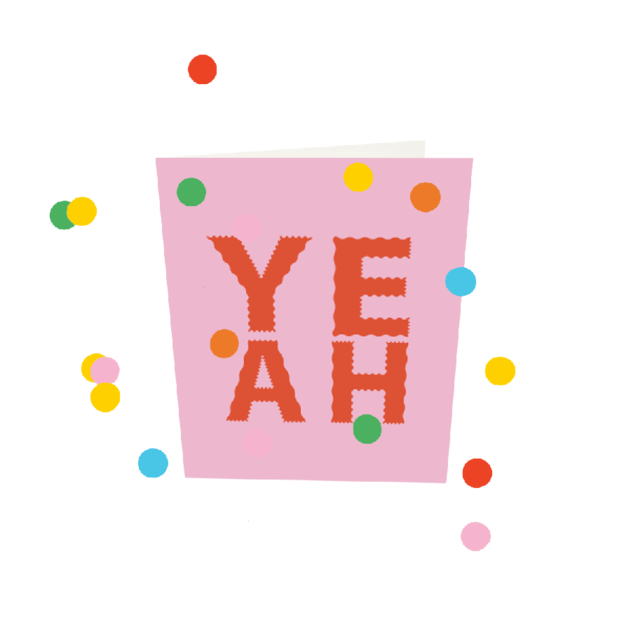 The Gift Label Confetti Cards - Yeah V3