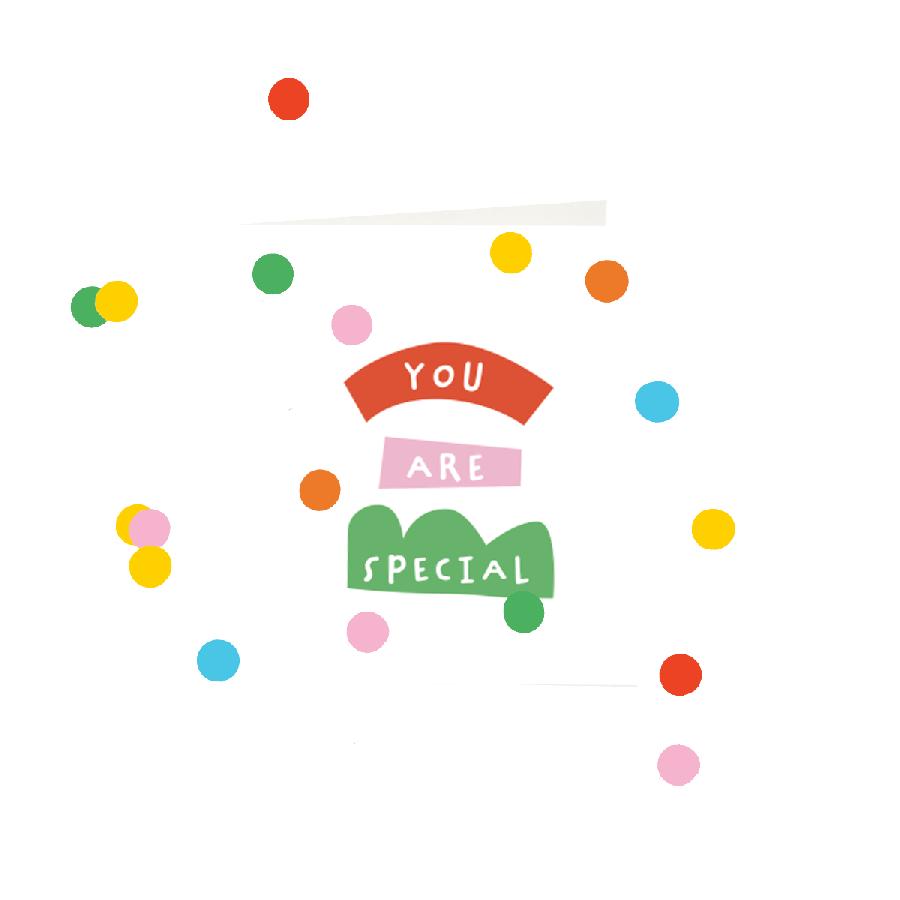 The Gift Label Confetti Cards - You Are Special V3