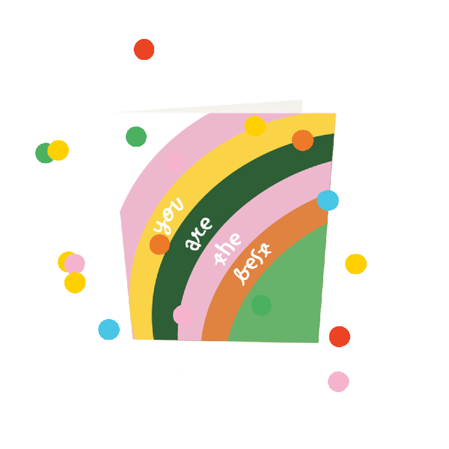 The Gift Label Confetti Cards - You Are The Best V3