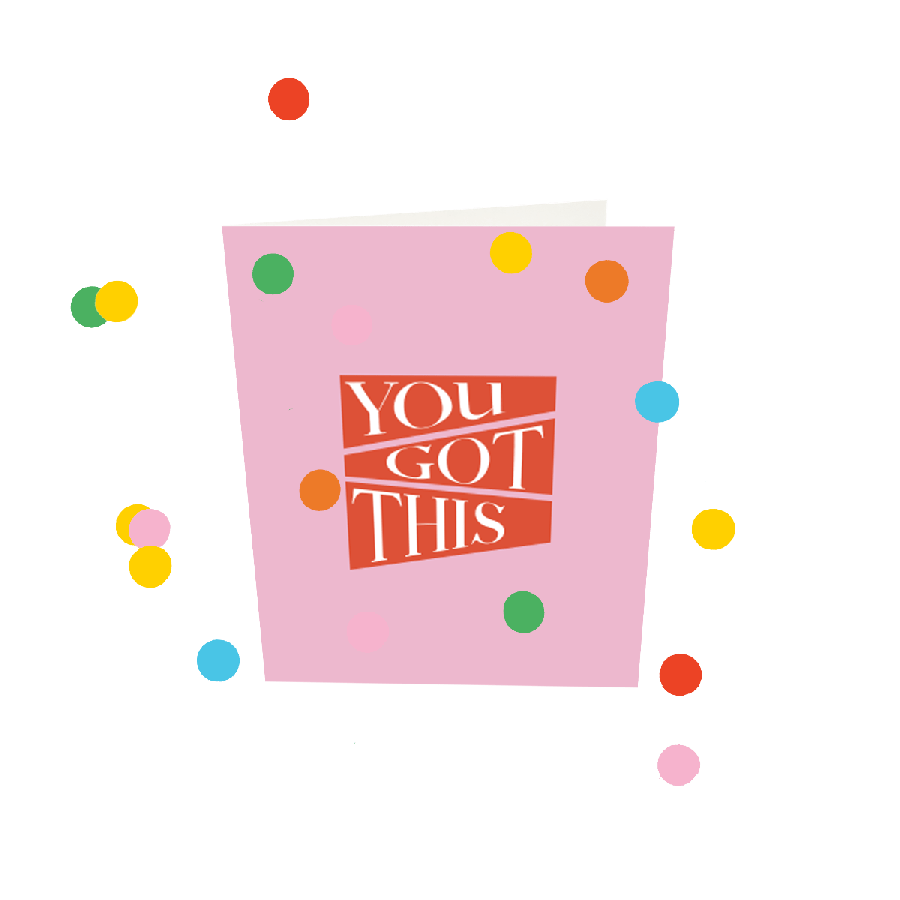 The Gift Label Confetti Cards - You Got This V3