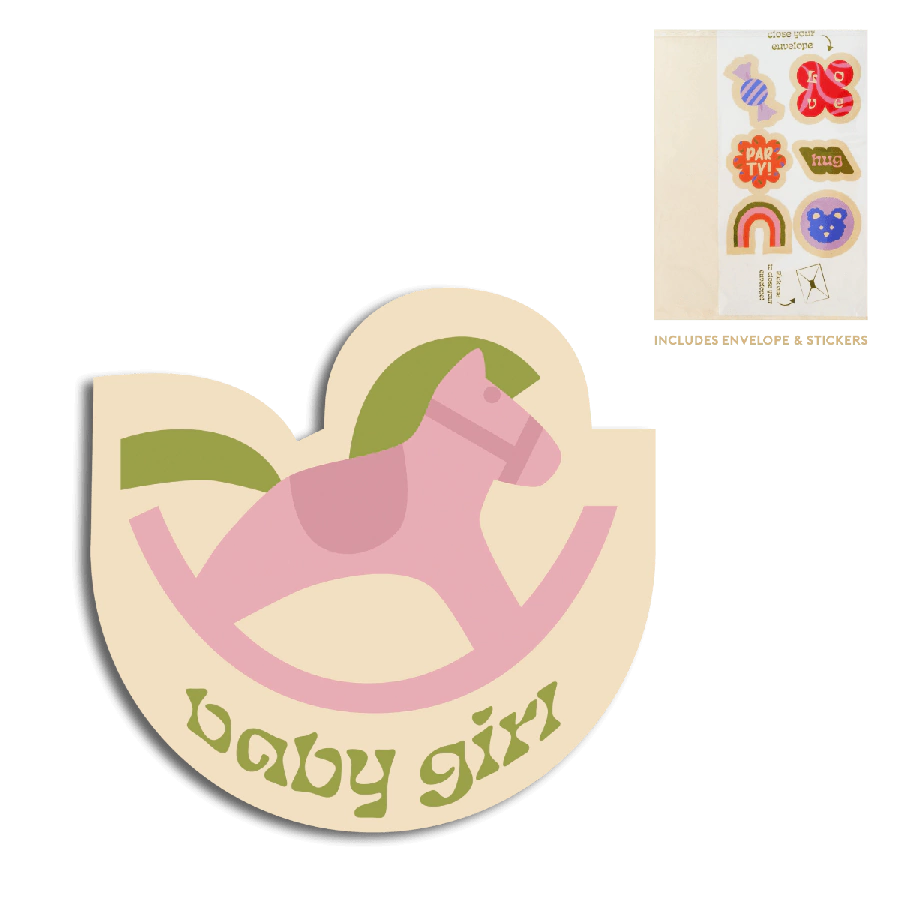 The Gift Label Cut-out card - Baby girl