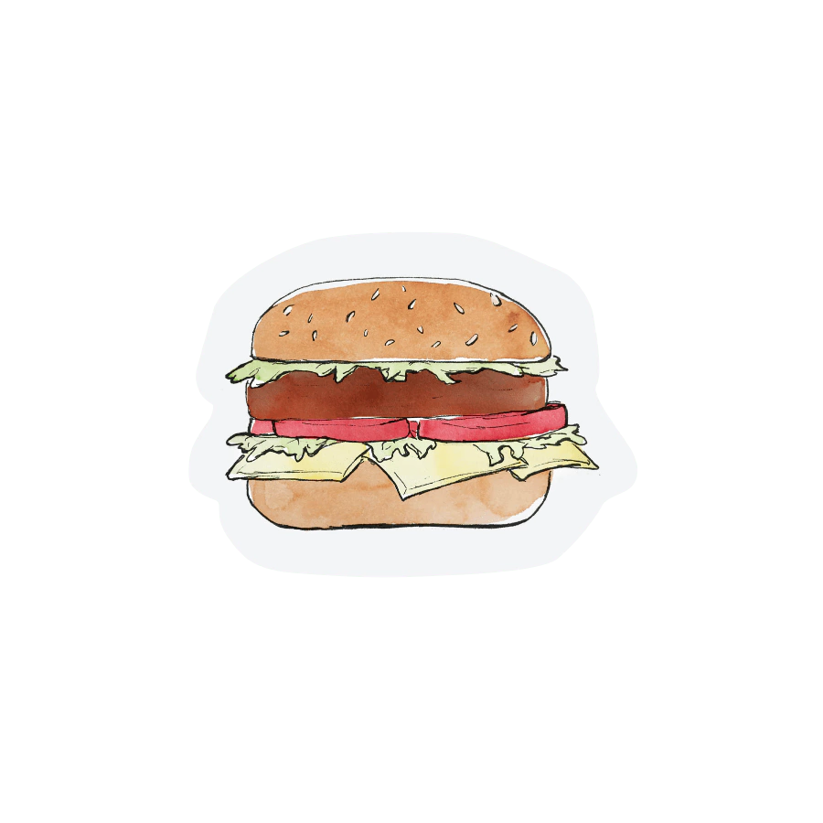 The Gift Label Cut-out card - Burger