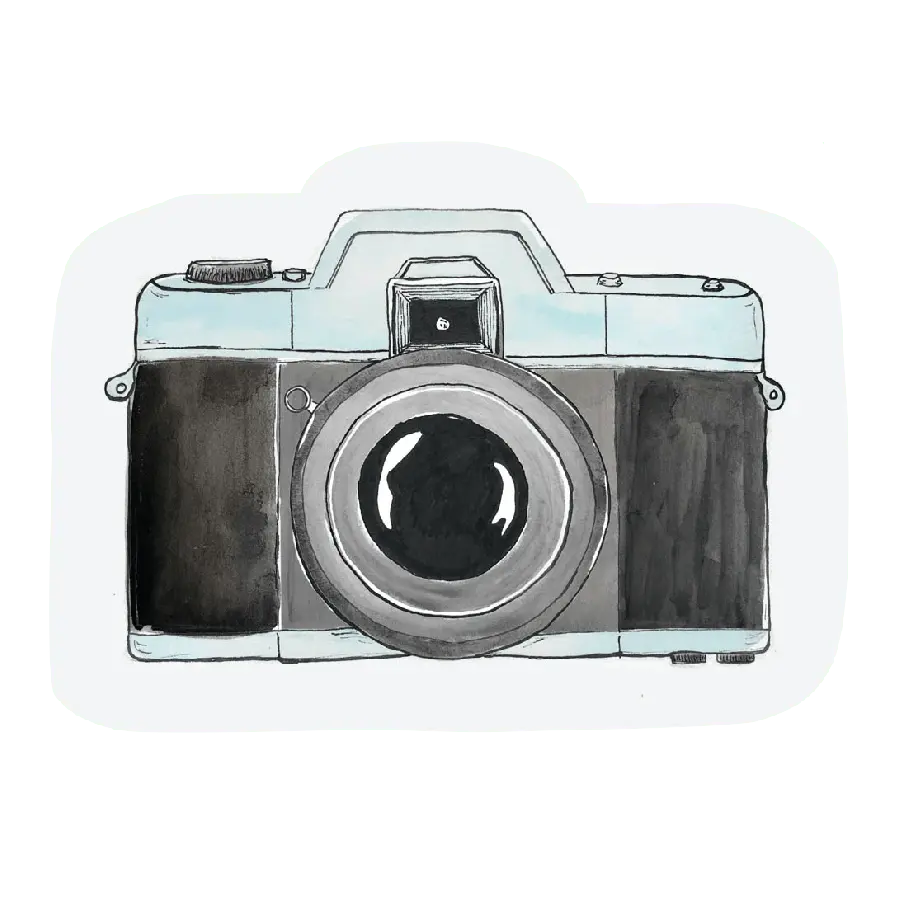 The Gift Label Cut-out card - Camera