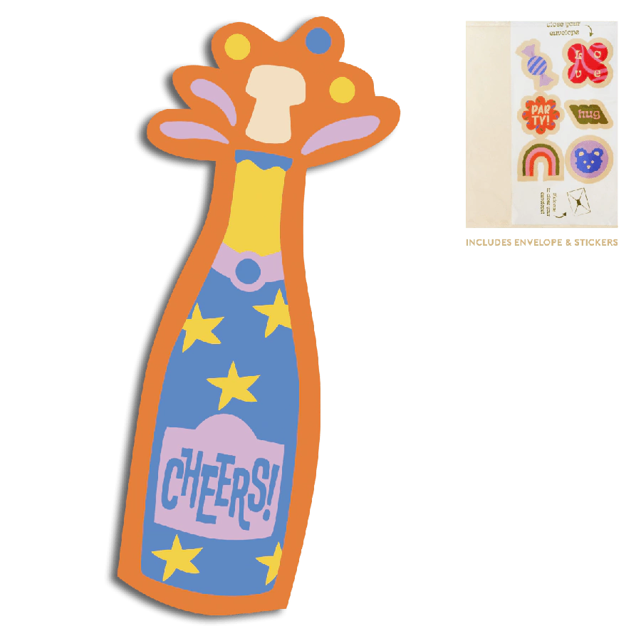 The Gift Label Cut-out card - Champagne