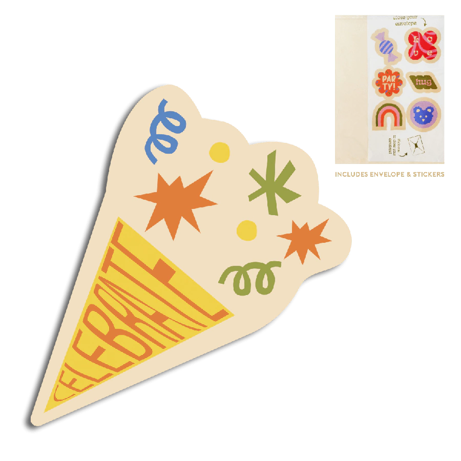 The Gift Label Cut-out card - Confetti