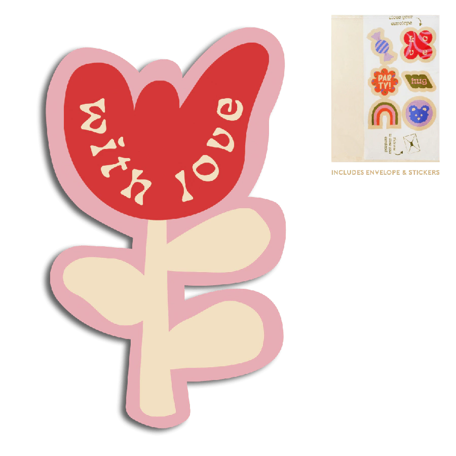 The Gift Label Cut-out card - Flower