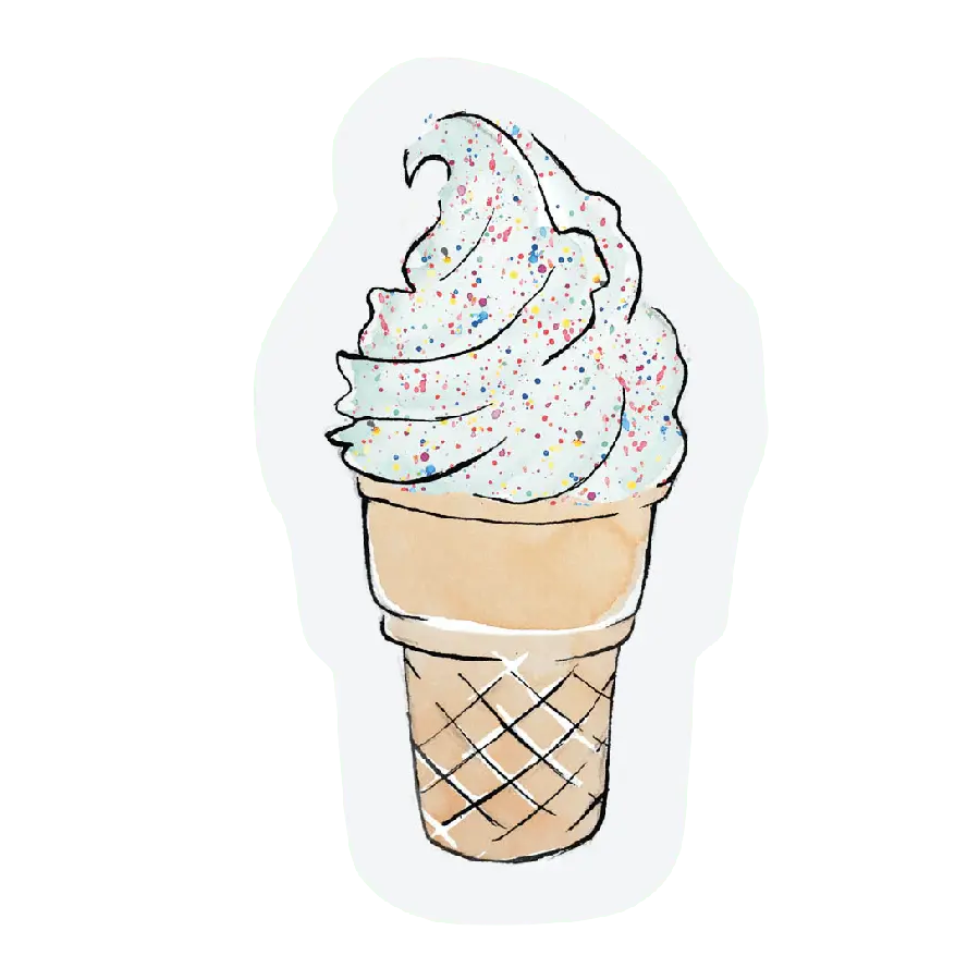 The Gift Label Cut-out card - Ice cream