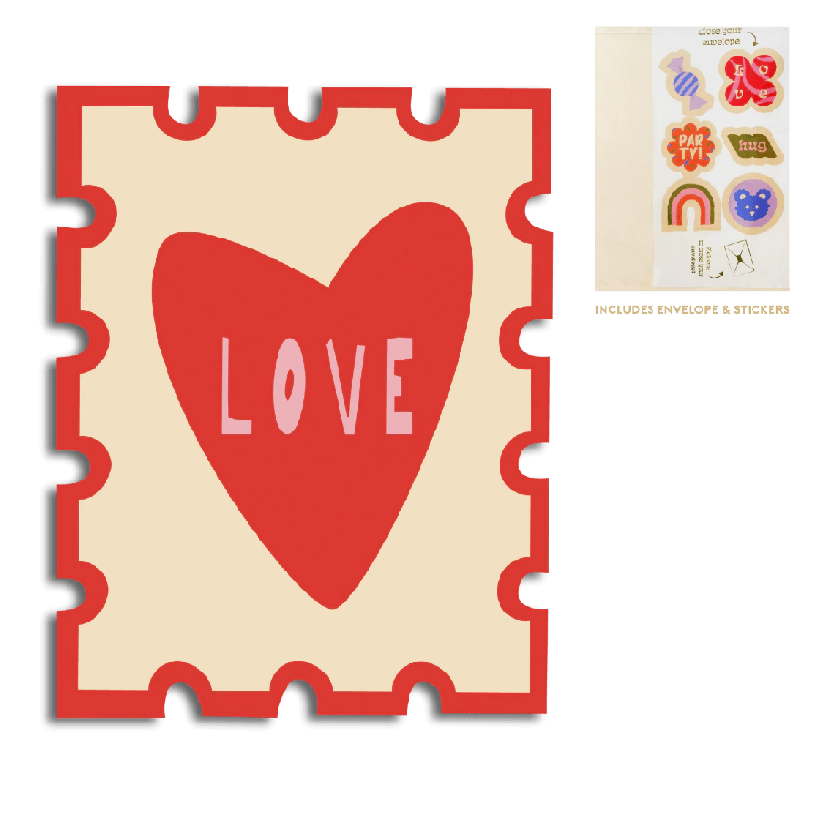 The Gift Label Cut-out card - Love