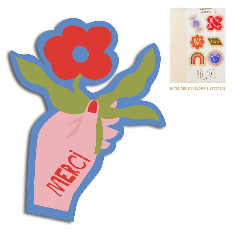 The Gift Label Cut-out card - Merci