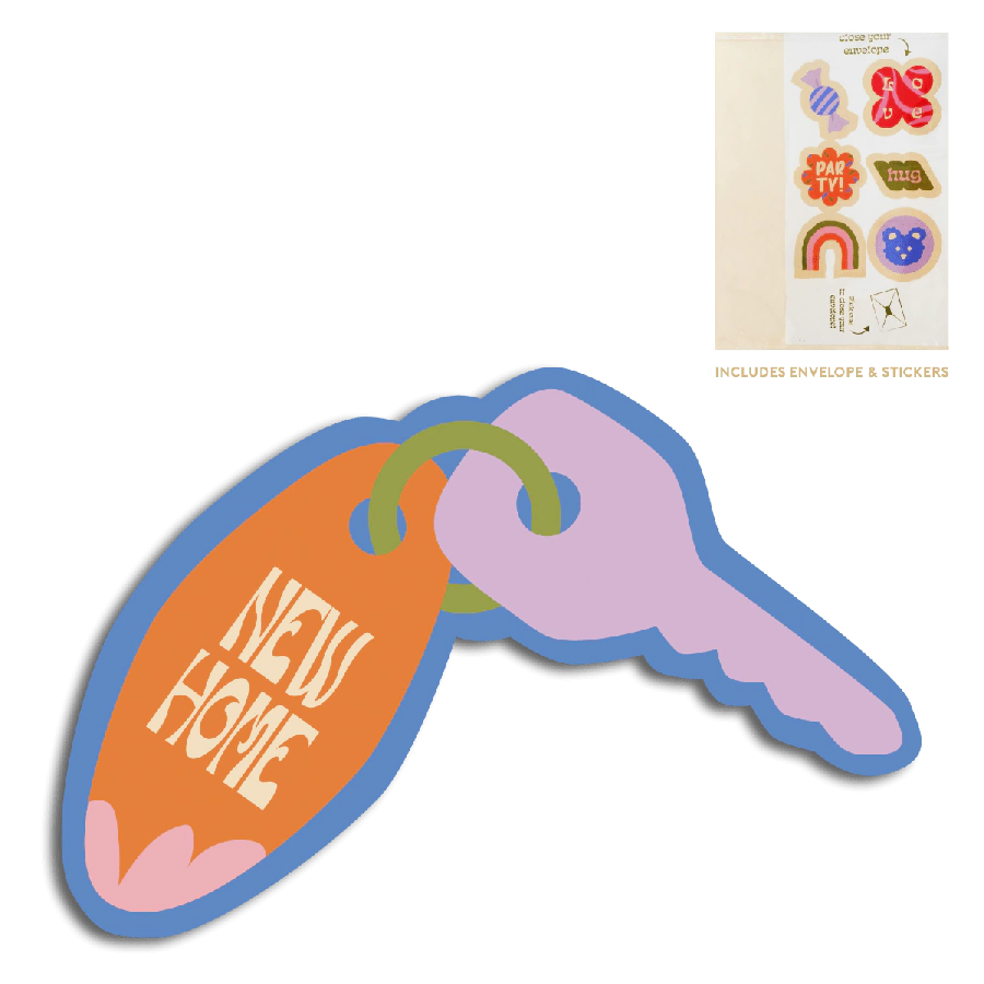 The Gift Label Cut-out card - New home