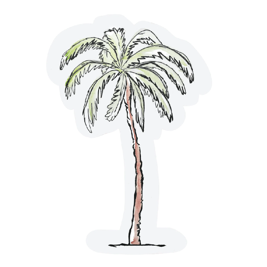 The Gift Label Cut-out card - Palm tree