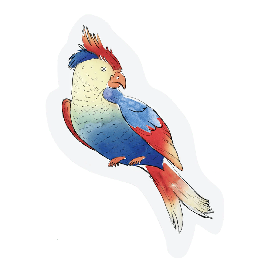 The Gift Label Cut-out card - Parrot