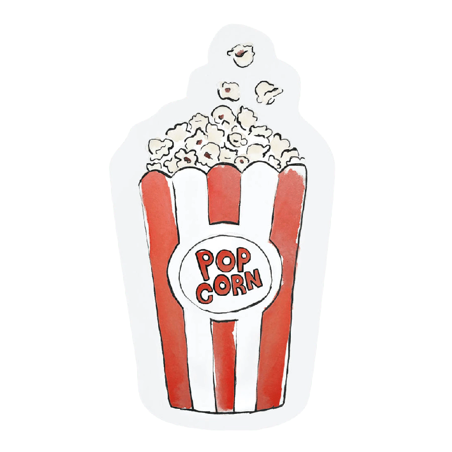 The Gift Label Cut-out card - Popcorn