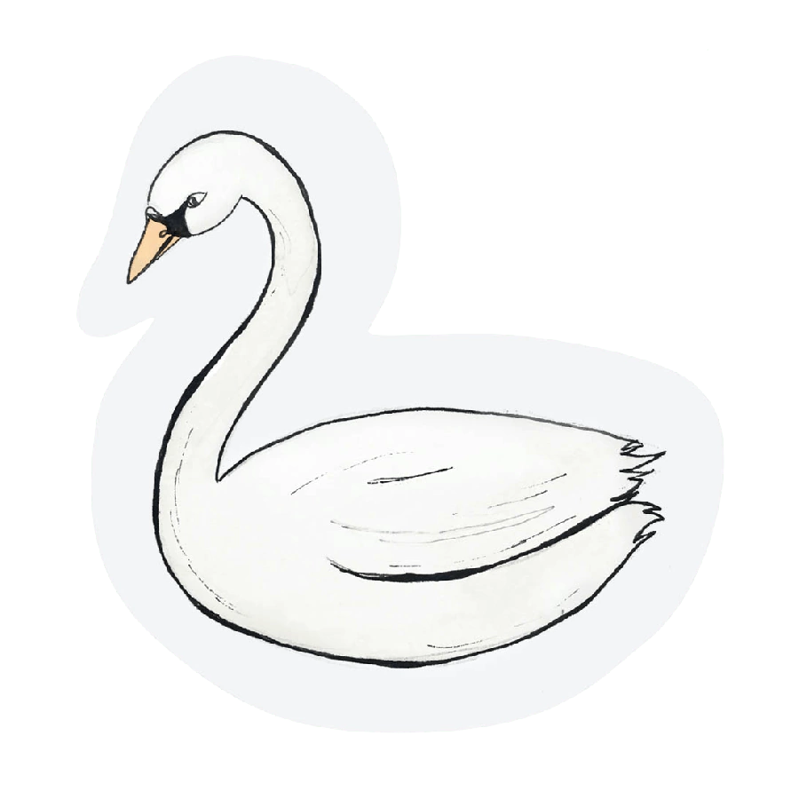 The Gift Label Cut-out card - Swan