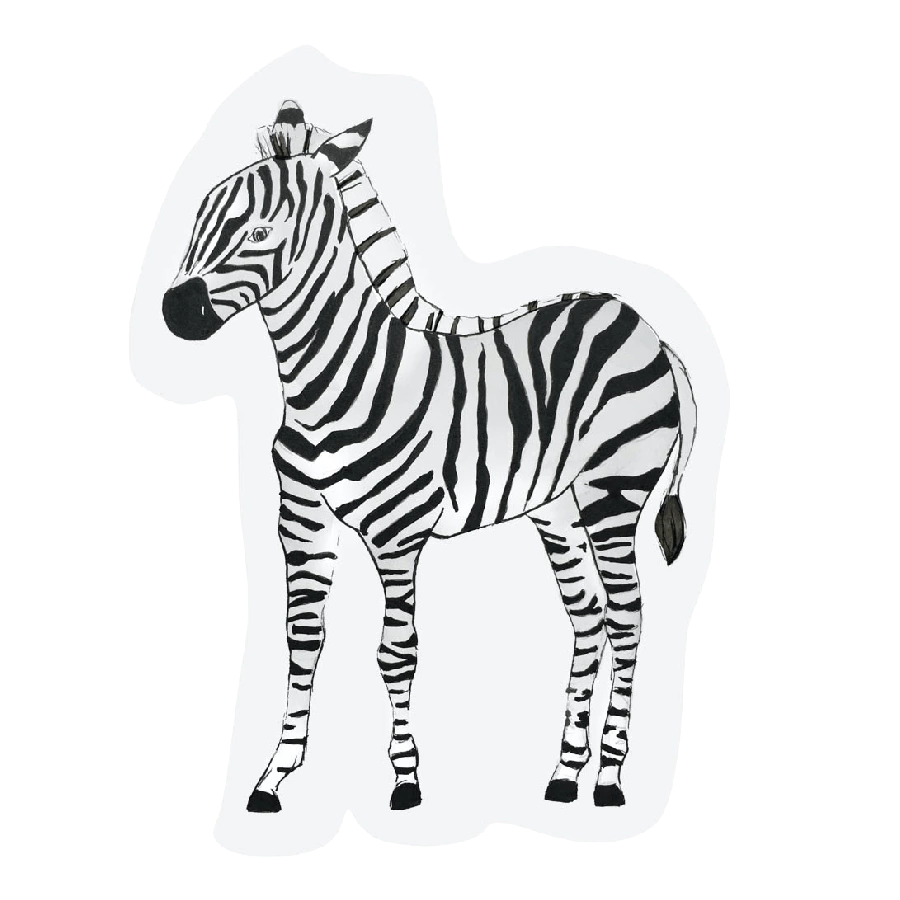 The Gift Label Cut-out card - Zebra