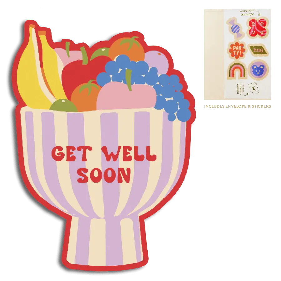 The Gift Label Cut-Out Cards - Get well soon