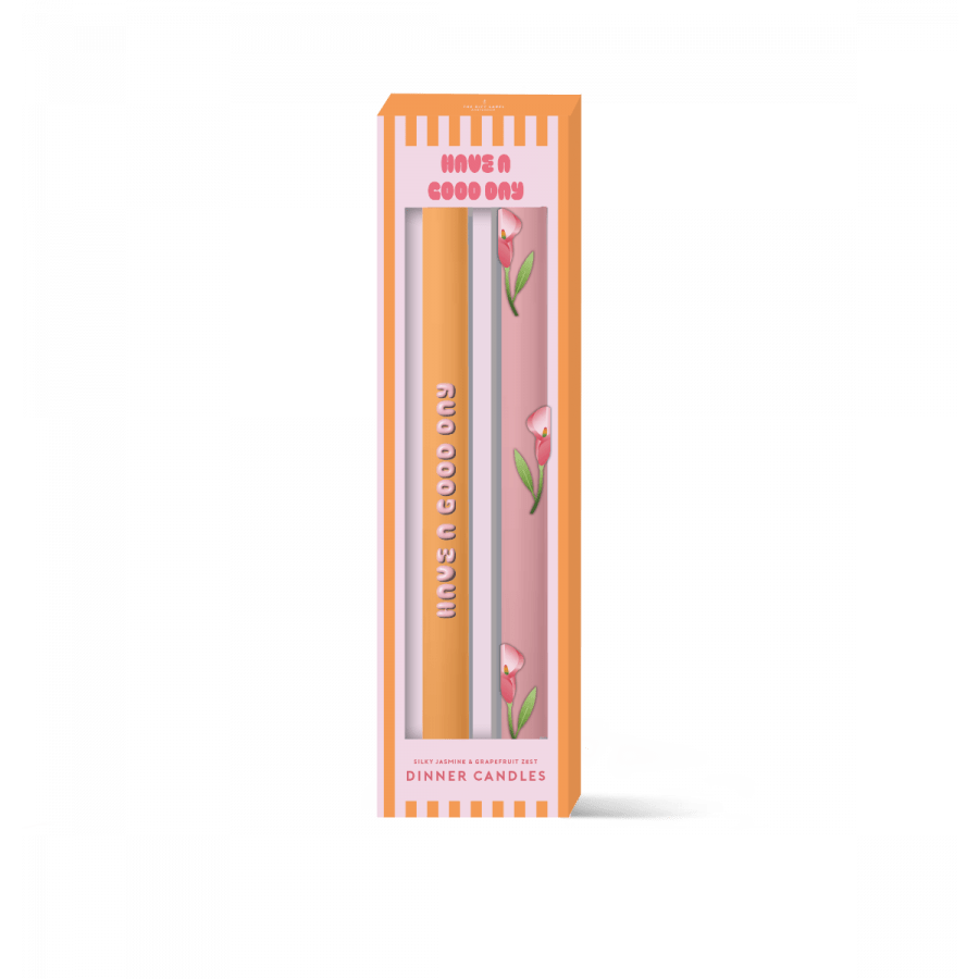 The Gift Label Dinner Candle - Have A Good Day