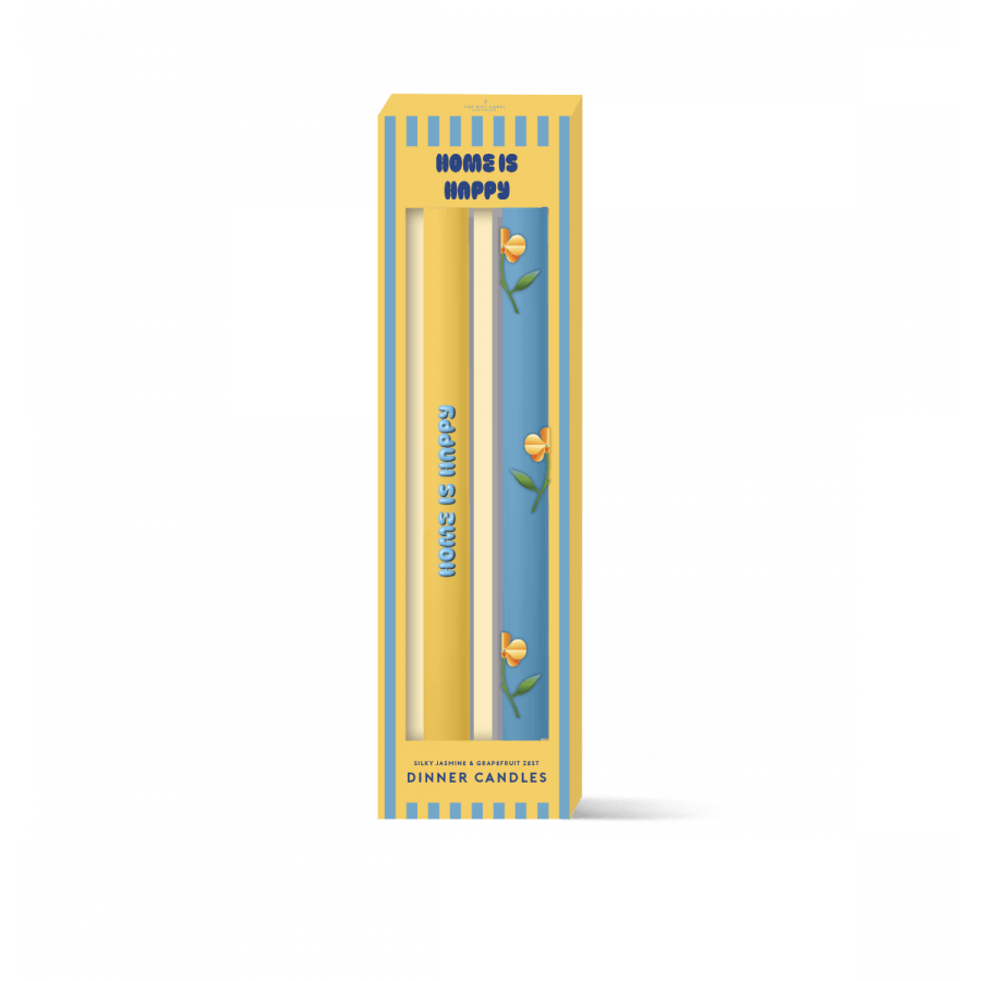 The Gift Label Dinner Candle - Home Is Happy