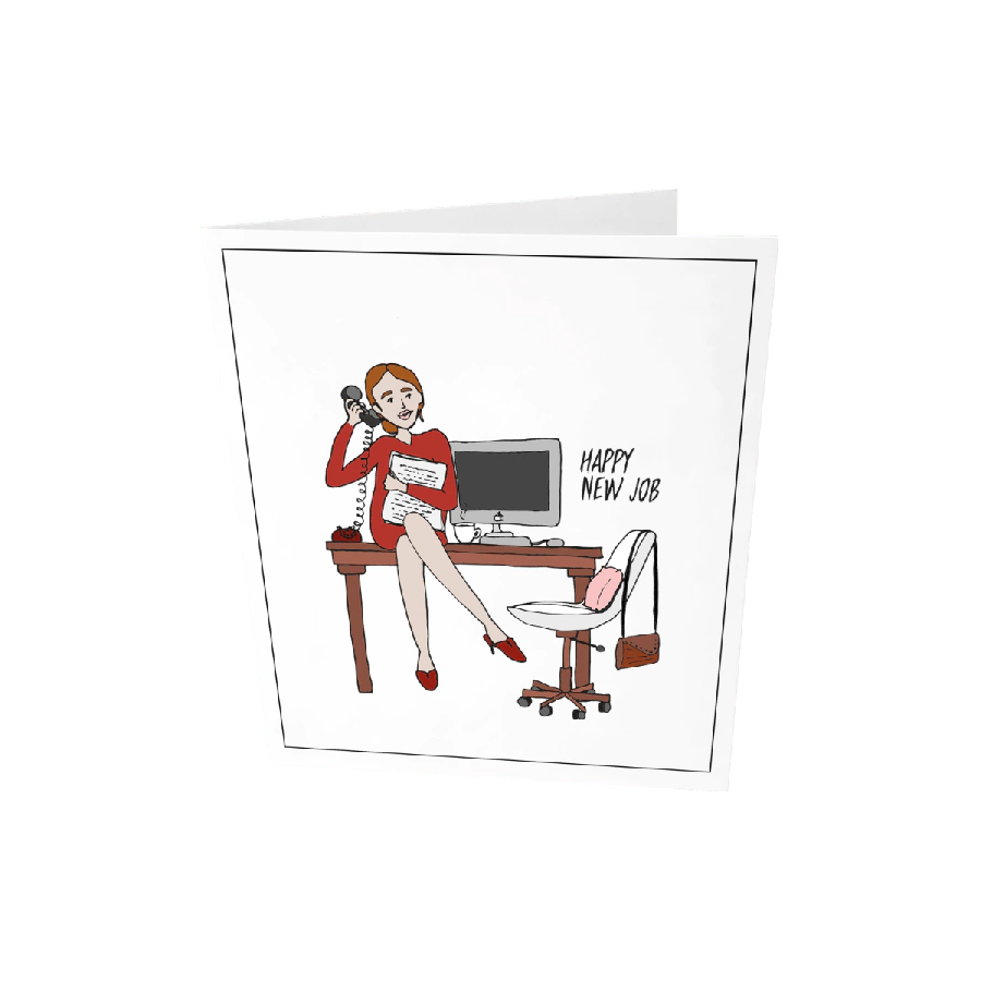The Gift Label Greeting card - Happy new job