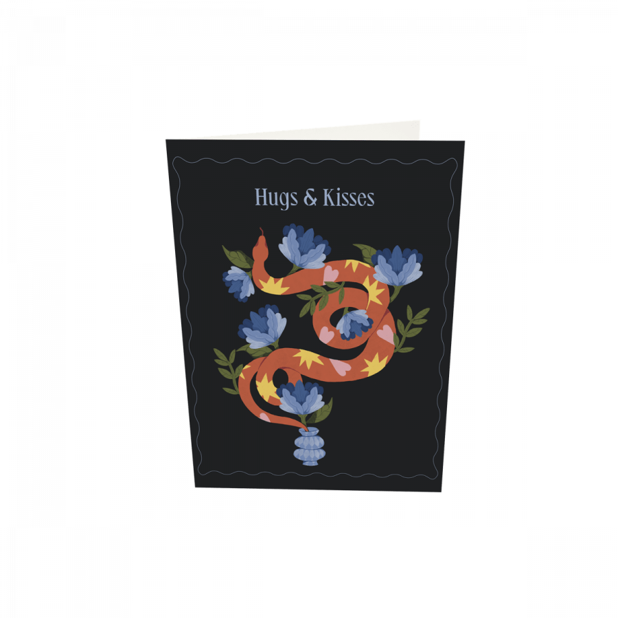 The Gift Label Greeting card - Hugs & Kisses - Snake