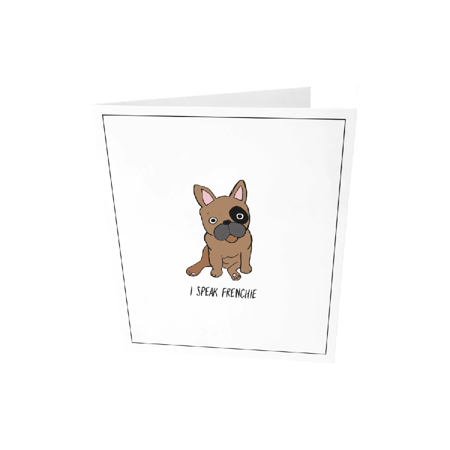 The Gift Label Greeting card - I speak frenchie