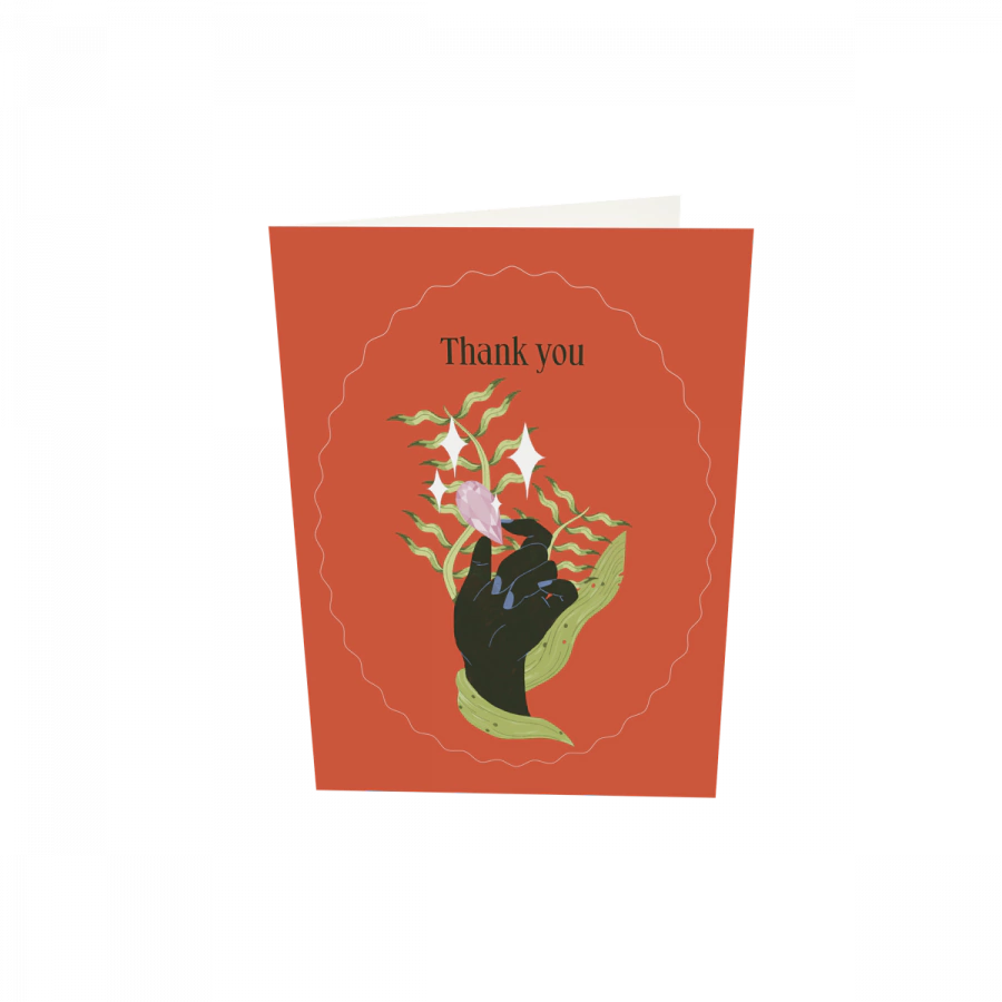 The Gift Label Greeting card - Thank You - Hand