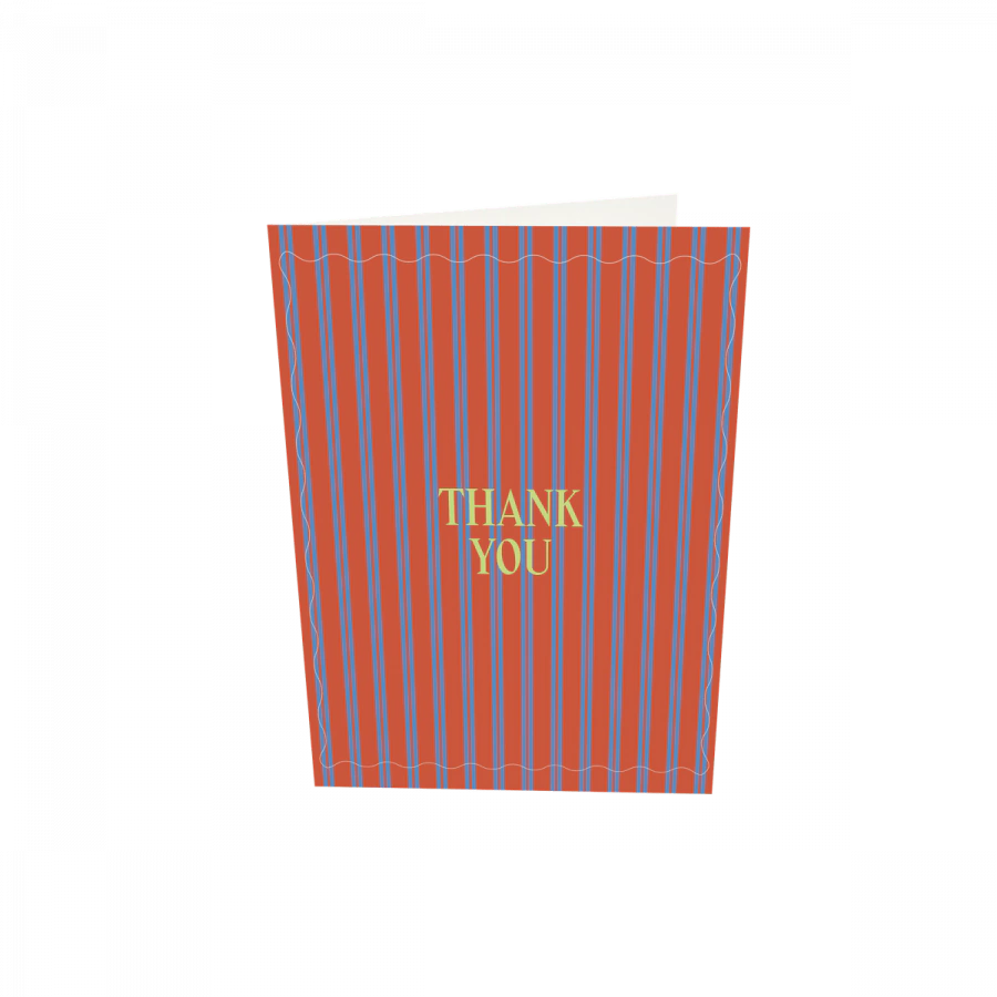 The Gift Label Greeting card - Thank You - Stripes