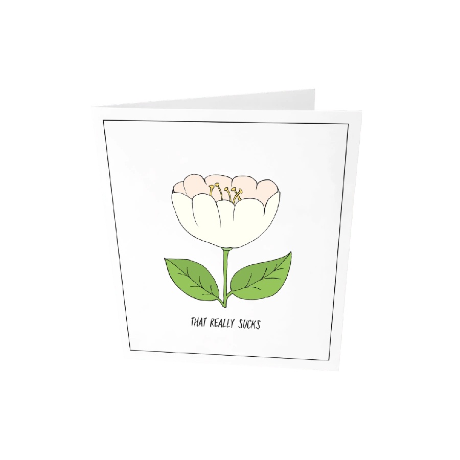 The Gift Label Greeting card - That really sucks