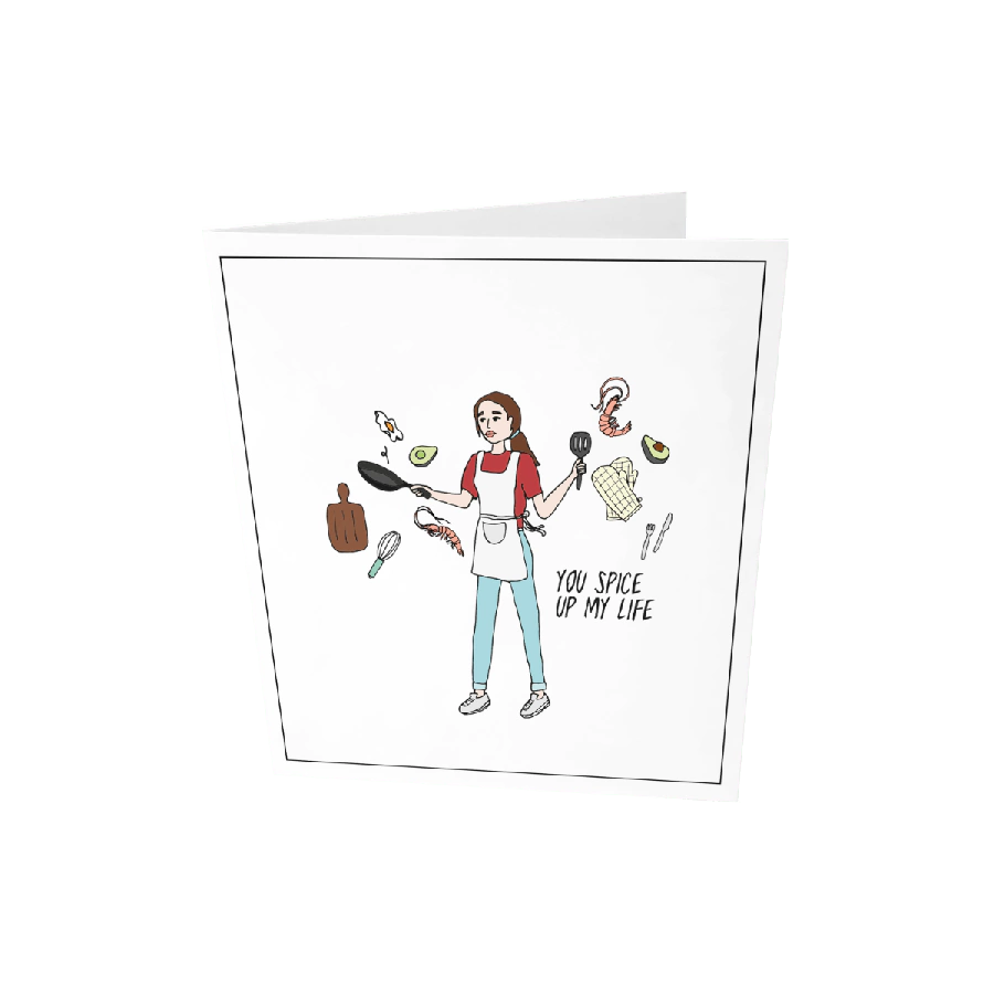 The Gift Label Greeting card - You spice up my life