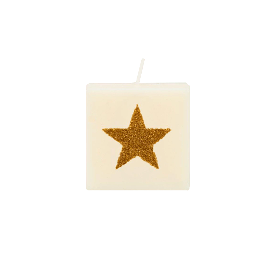 The Gift Label Letter and number candle - Star Gold