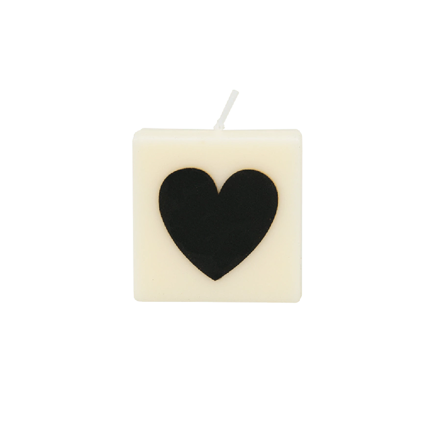 The Gift Label Letter and numbers candle - ♥ - black