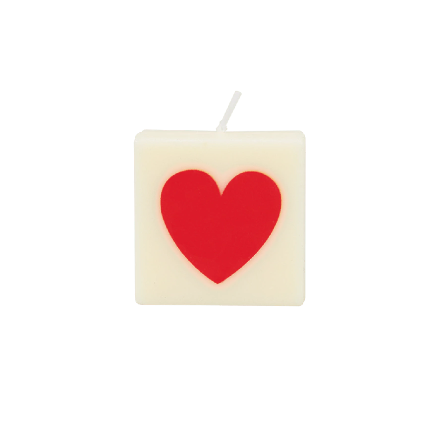 The Gift Label Letter and numbers candle - ♥ - red