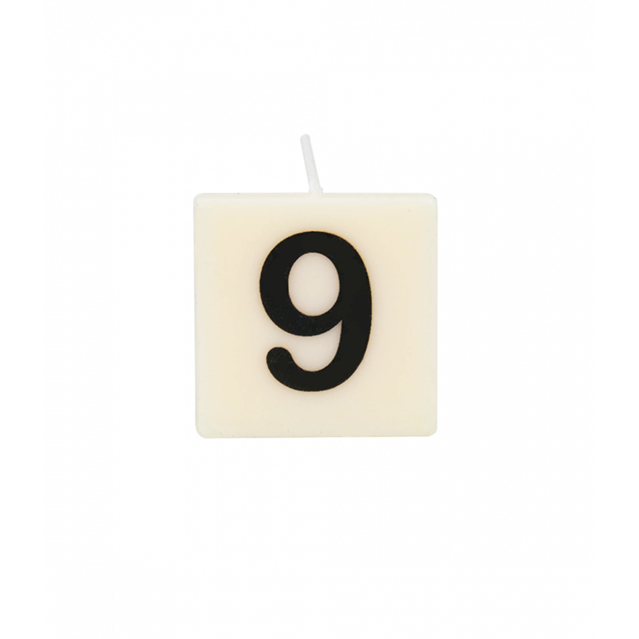 The Gift Label Letter and numbers candle - 9