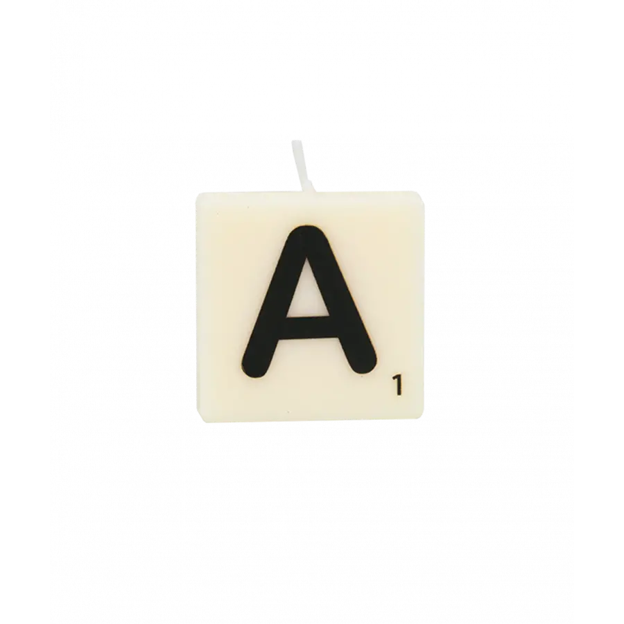 The Gift Label Letter and numbers candle - A