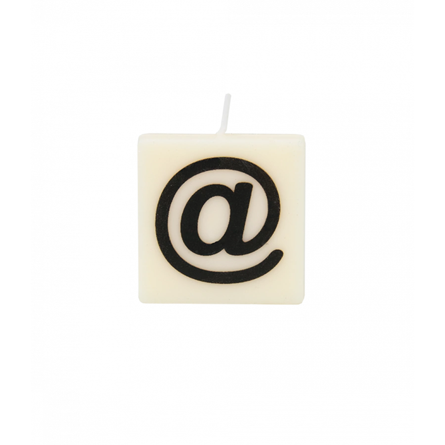 The Gift Label Letter and numbers candle - at sign