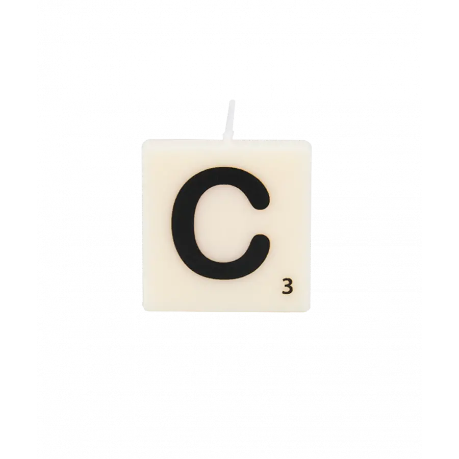 The Gift Label Letter and numbers candle - C