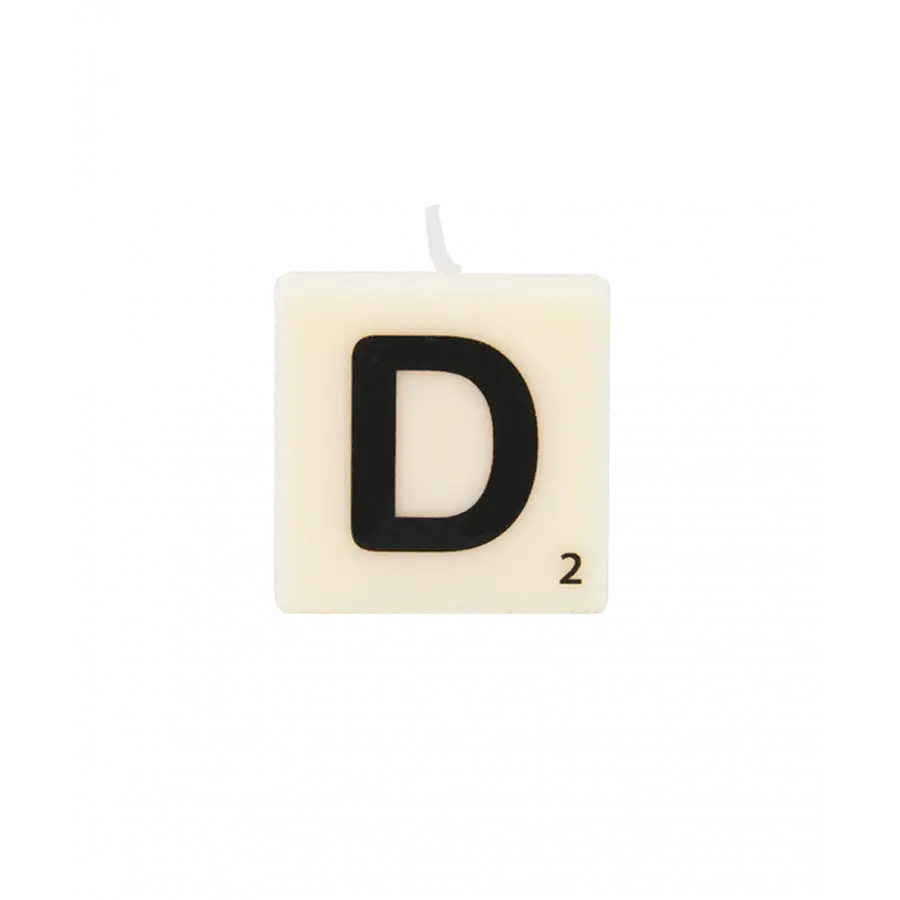 The Gift Label Letter and numbers candle - D