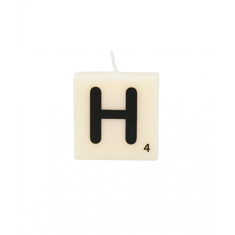 The Gift Label Letter and numbers candle - H
