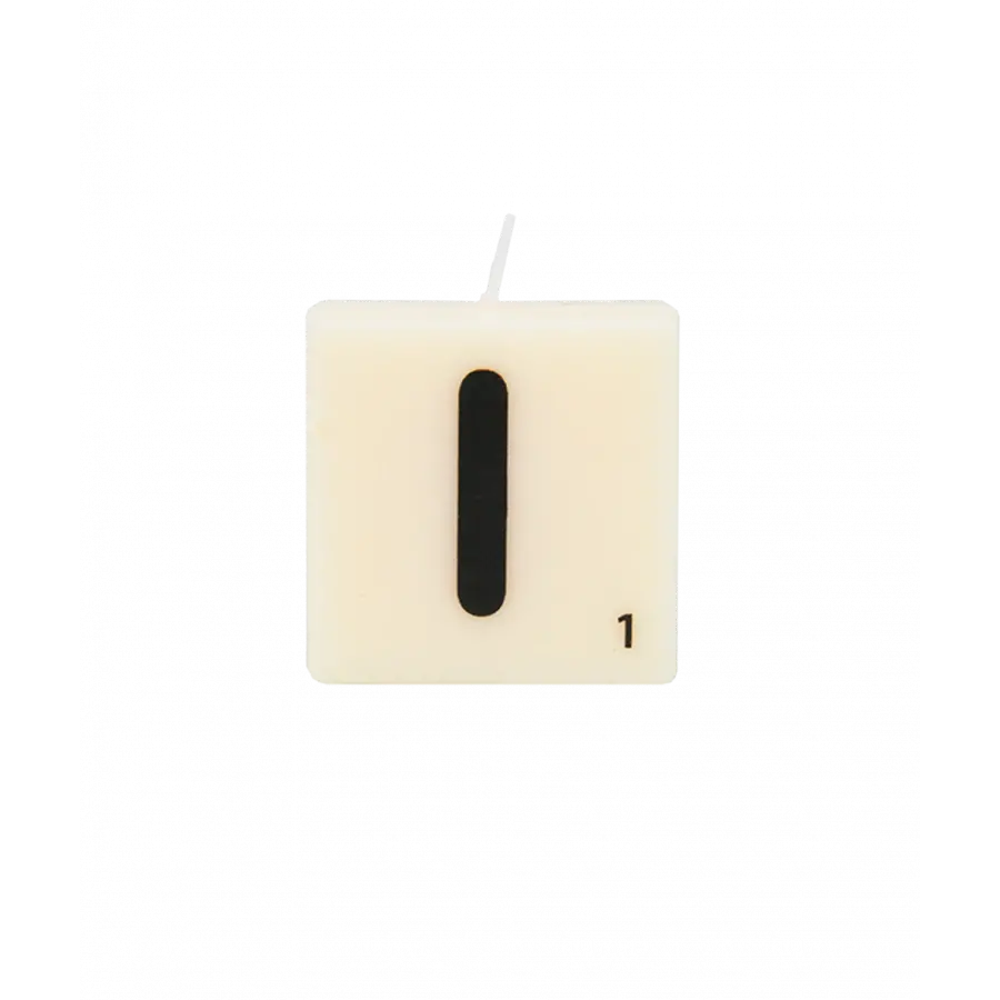 The Gift Label Letter and numbers candle - I