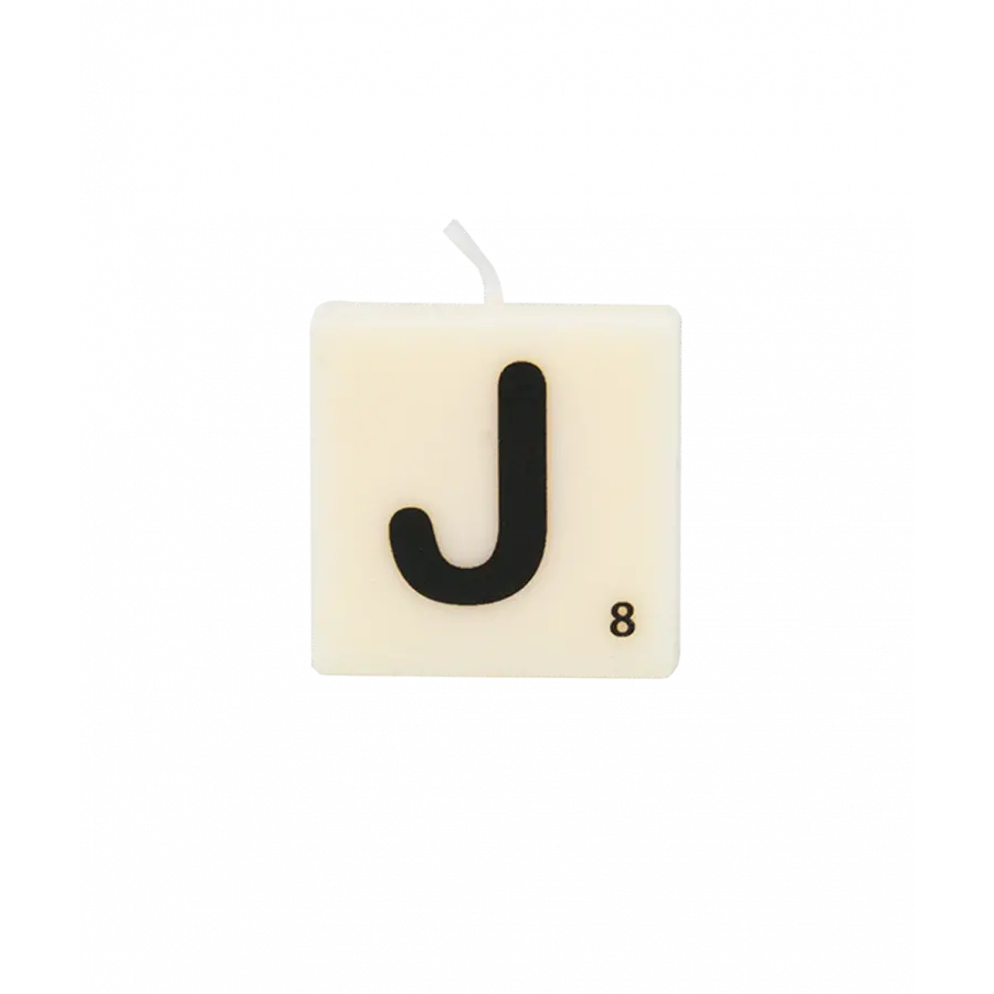 The Gift Label Letter and numbers candle - J