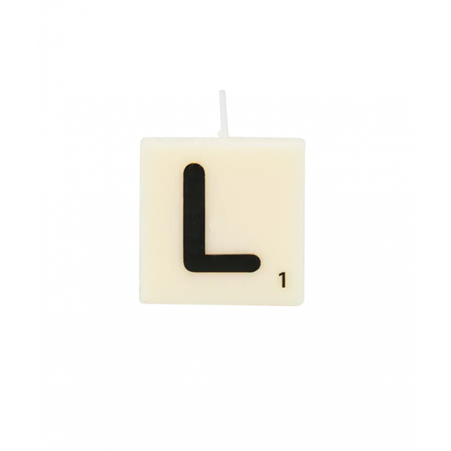 The Gift Label Letter and numbers candle - L