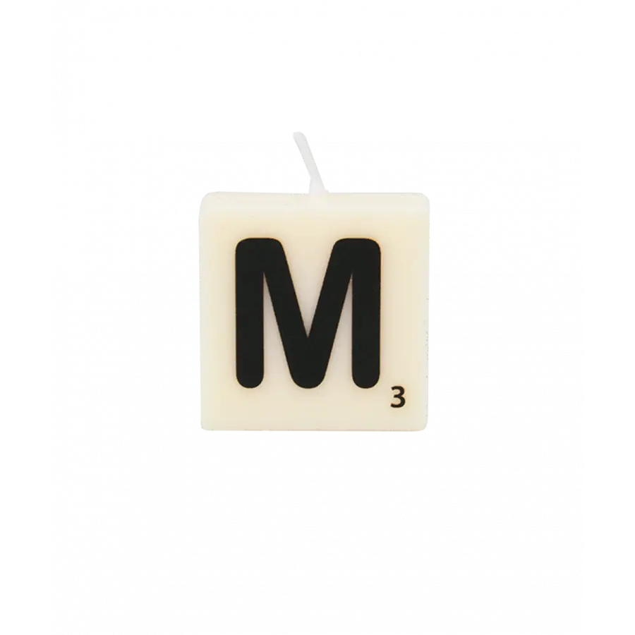 The Gift Label Letter and numbers candle - M