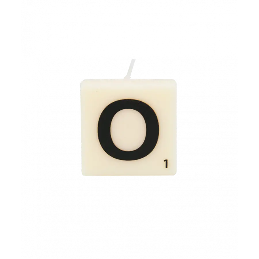 The Gift Label Letter and numbers candle - O