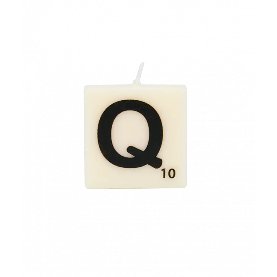 The Gift Label Letter and numbers candle - Q