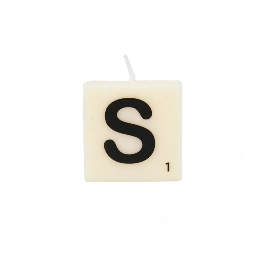 The Gift Label Letter and numbers candle - S