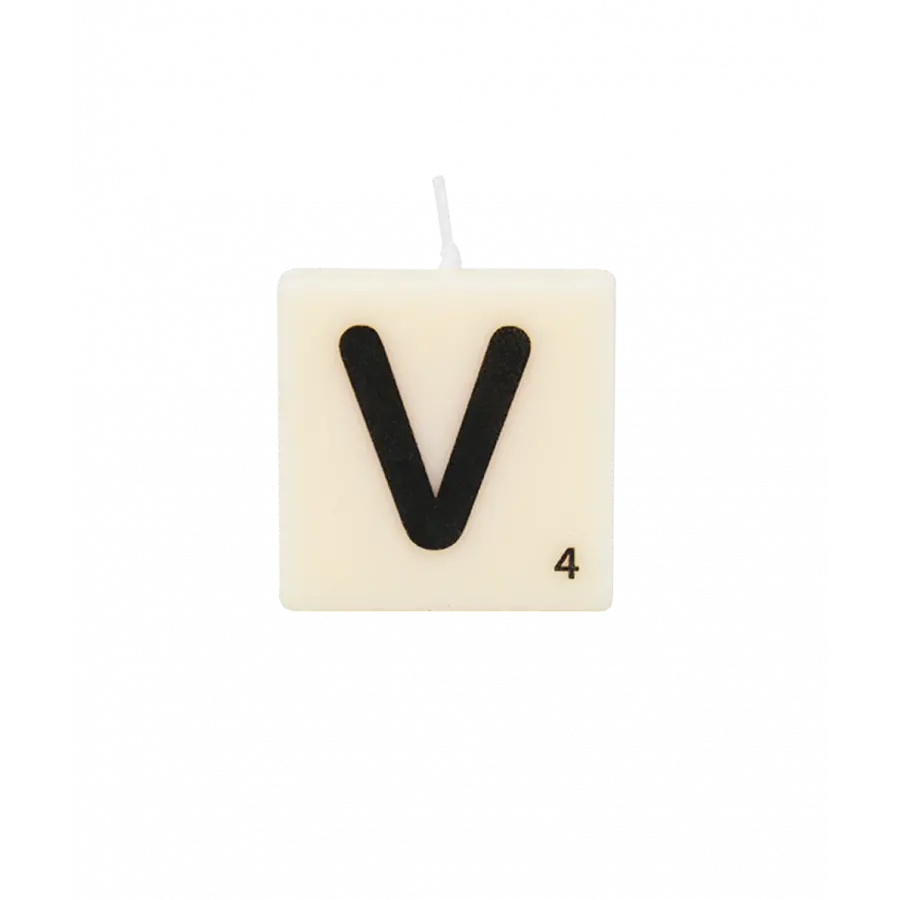 The Gift Label Letter and numbers candle - V